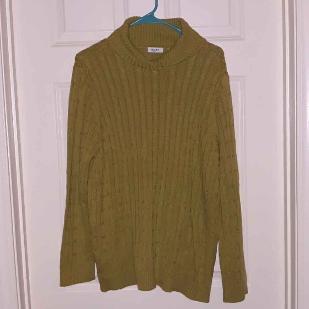 Liz & Co size 3x green sweater